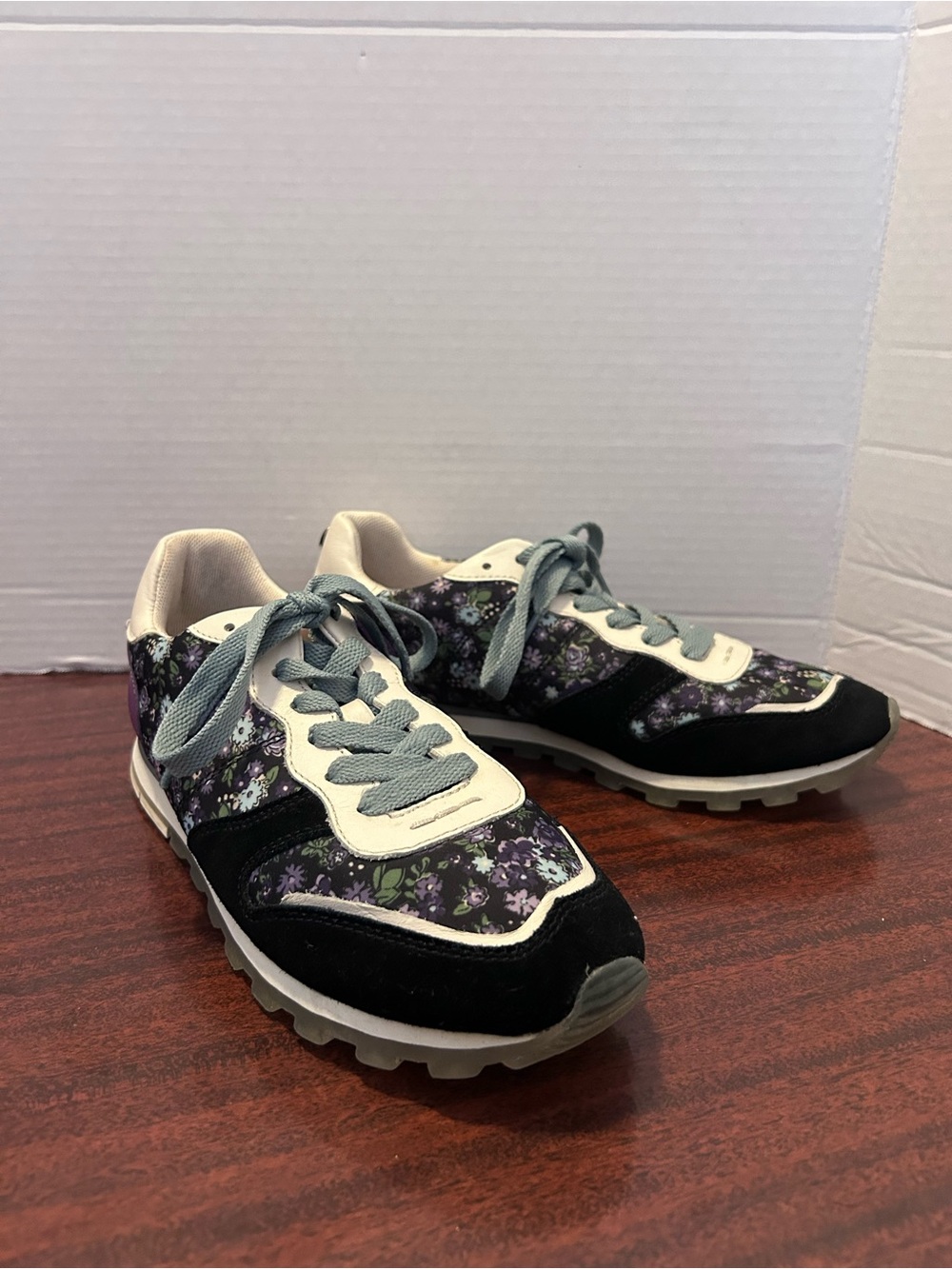 Coach C118 C121 Purple Floral Sneakers